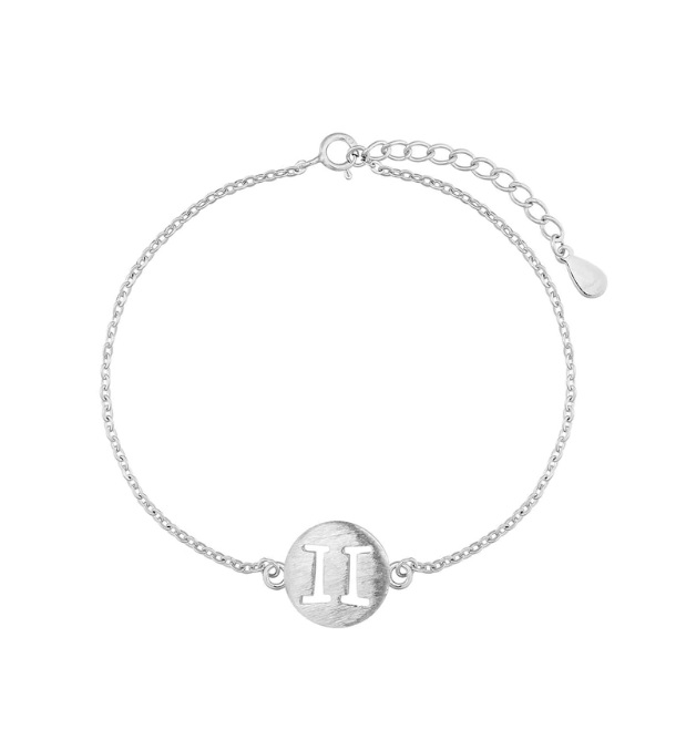 Silver Zodiac Sign Gemini Bracelet Australian Designer Fine