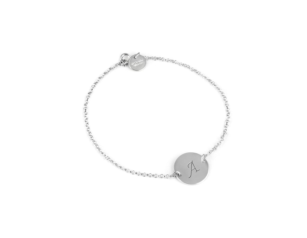 Personalised Disc Silver Bracelet - Australian Designer Fine Jewellery