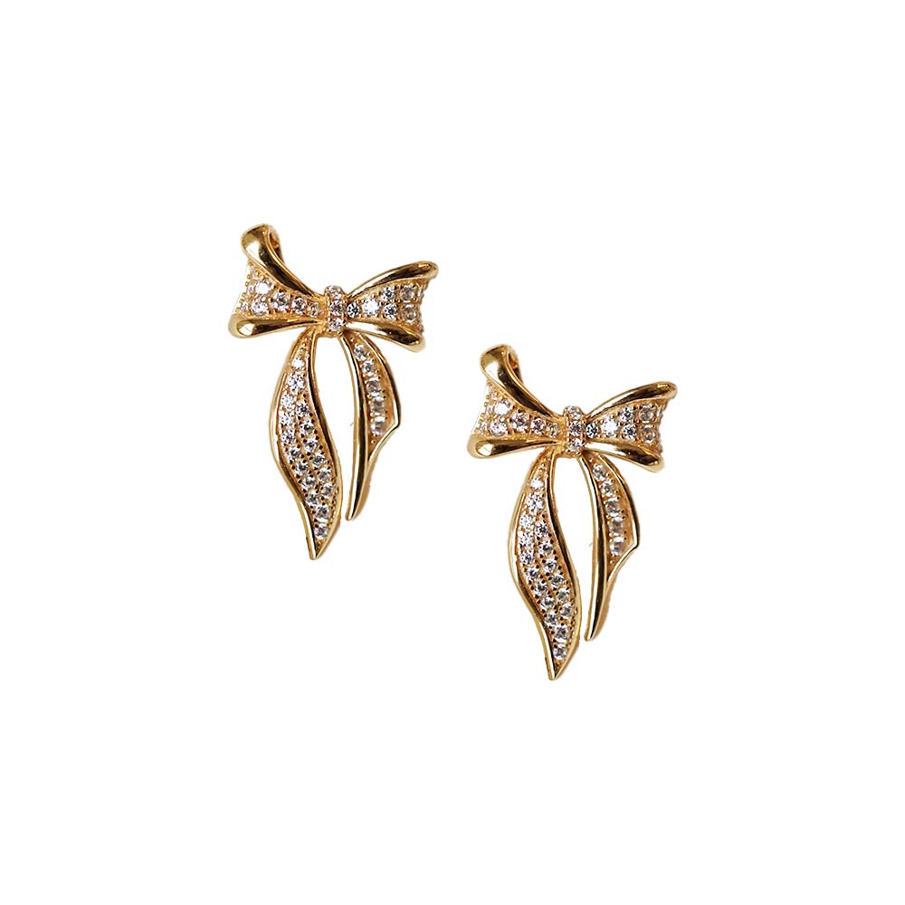 Myra Bow Silver Stud Earrings - Australian Designer Fine Jewellery